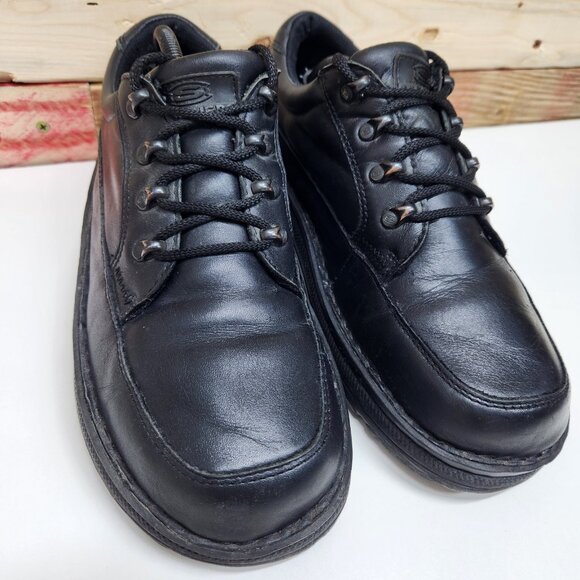 Vintage Y2k Skechers Chunky Shoes Platform Jammers Men’s Sz 9.5 Triple Black main image 5